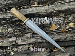 17 Arkansas Toothpick Custom Handmade D2 Tool Steel Blade Dagger Knife