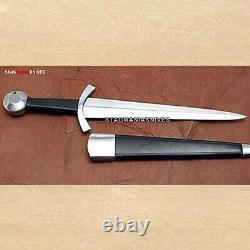 17'' Custom Hand Forged J2 Steel Hunting Medieval Carcasson Dagger Knife Vintage