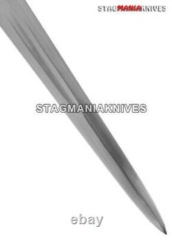 17'' Custom Hand Forged J2 Steel Hunting Medieval Sword Dagger Knife Vintage