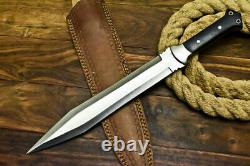 17 Custom Handmade Fixed Blade D2 Tool Steel Hunting Dagger Roman Gladius Knife