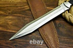 17 Custom Handmade Fixed Blade D2 Tool Steel Hunting Dagger Roman Gladius Knife