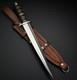 17 Handmade Arkansas Toothpick Knife D2 Steel Hunting Dagger Knives With Sheath