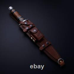 17 Handmade Arkansas Toothpick Knife D2 Steel Hunting Dagger Knives With Sheath