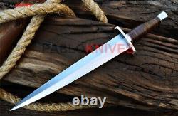 17 Handmade J2 Steel Viking Hunting Dagger Knife Stacked Leather Handle