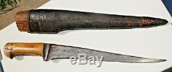 1750 1840s Era Pesh Kabz / Choora Military Fighting Knife Dagger With Scabbard