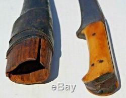 1750 1840s Era Pesh Kabz / Choora Military Fighting Knife Dagger With Scabbard