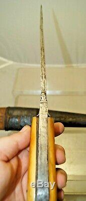 1750 1840s Era Pesh Kabz / Choora Military Fighting Knife Dagger With Scabbard