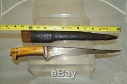 1750 1840s Era Pesh Kabz / Choora Military Fighting Knife Dagger With Scabbard