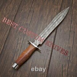 18 Arknsas Dagger Rare Custom Made Damascus Steel Combat, Tactical Hunting