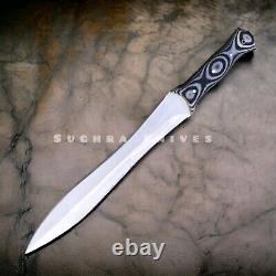 18 Carbon Steel Survival Dagger Camping Bowie Hunting Sword Knife Machete EDC