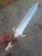 18 Custom D2 Tool Steel Blade Booot Dagger Hunting Knife -stag Crown Handle