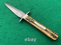 1844-1884 Horrabin Sheffield England Stag Fighter Dagger Knife With Sheath