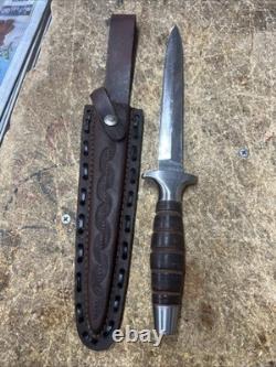 1980s Valor Miami USA 373 Seki Japan Long Commando Fixed Dagger Knife