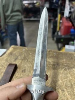 1980s Valor Miami USA 373 Seki Japan Long Commando Fixed Dagger Knife