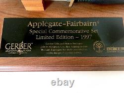 1997 Boker Gerber Applegate Fairbairn Limited Edition Damascus Knife Set