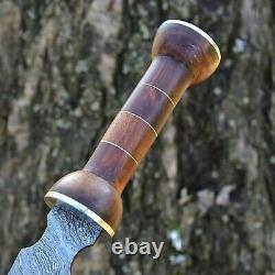 19Custom HANDMADE FORGED DAMASCUS STEEL HUNTING Dagger Fix Blade Sword KNIFE