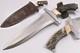 19kma Ram Horn Full Tang 4mm Think D2 Steel Survival Dagger Bowie Knife Hb1689