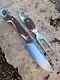 2 Pcs, Stag Horn Handle Custom Handmade D2-tool Steel Hunting Bowie Knife