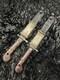 (2) Trench Art Vintage Romanian Military Knives Antique Fighting Knife Dagger Ak