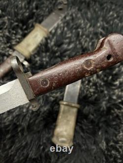 (2) Trench Art Vintage Romanian Military Knives Antique Fighting Knife Dagger AK