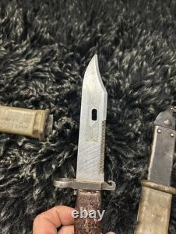 (2) Trench Art Vintage Romanian Military Knives Antique Fighting Knife Dagger AK