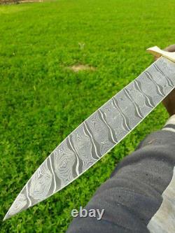 20 Custom Hand Forged Damascus Steel Combat Survival Hunting Bowie Dagger Knife