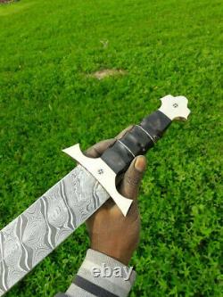 20 Custom Hand Forged Damascus Steel Combat Survival Hunting Bowie Dagger Knife