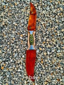 20Hand Forged Damascus Steel Full Tang Hunting Dual Blade Haladie Khaladi Knife