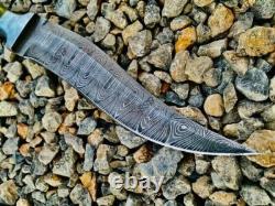 20Hand Forged Damascus Steel Full Tang Hunting Dual Blade Haladie Khaladi Knife