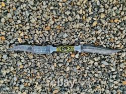 20Hand Forged Damascus Steel Full Tang Hunting Dual Blade Haladie Khaladi Knife