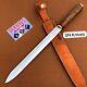 20custom Handmade D2 Tool Steel Hunting Long Dagger Knife Bowie Knife+sheath