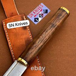 20custom Handmade D2 Tool Steel Hunting Long Dagger Knife Bowie Knife+sheath