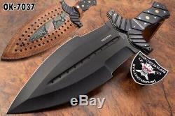 21.4ozair Custom D2 Steel Black Coated Full Tang Beast Dagger Blade Knife 7037