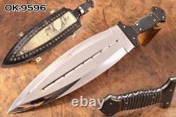 21.5kma Mirror Polish 52100 Bearing Steel Full Tang Smatche Combat Knife 9596