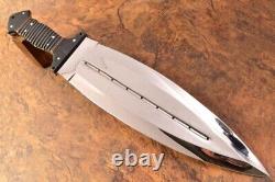 21.5kma Mirror Polish 52100 Bearing Steel Full Tang Smatche Combat Knife 9596