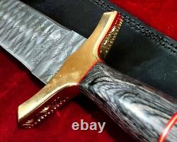 21 Base Camp Handmade Damascus Steel Combat Hunting Dagger Bowie Knife RW-162