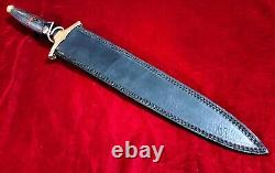 21 Base Camp Handmade Damascus Steel Combat Hunting Dagger Bowie Knife RW-162