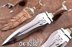 22 Ozair Custom Made D2 Steel Mirror Polish Roman Sword Dagger Blade Knife 8280