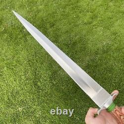 24 1/2 Nyc Handmade D2 Tool Steel Hunting Camp Jungle Dagger Sword Knife 309