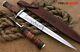 25 Hand Forged High Polish Stainless Steel Hunting Dagger / Leather Handle