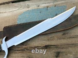 26 Custom Handmade D2 Full Tang Hunting Predator Massive Dagger Knife W\sheath