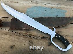 26 Custom Handmade D2 Full Tang Hunting Predator Massive Dagger Knife W\sheath