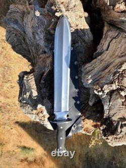 26 Custom Handmade D2 Tool Steel Acid Black Gladius Sword Micarta Handle+sheath