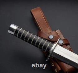 2pcs-Arkansas Toothpick Dagger Handmade D2 Dagger Hunting knife &Leather Sheath 2pcs-Arkansas Toothpick Dagger Handmade D2 Dagger Hunting knife &Leather Sheath