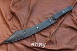 31.5 HANDMADE MACHETE CLEAVER KNIFE with Leather Sheath