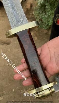 32 Inch Custom Handmade Damascus Steel Dagger Sword Dragon Warrior V50