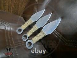 3pc THROWING KNIVES Ninja Knife Fixed Blade Dagger SET w Sheat