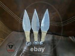 3pc THROWING KNIVES Ninja Knife Fixed Blade Dagger SET w Sheat