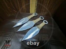 3pc THROWING KNIVES Ninja Knife Fixed Blade Dagger SET w Sheat