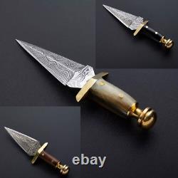 3pcs Handmade Damascus Steel Dagger Knife For Hunting Hiking Outdoor & Camping